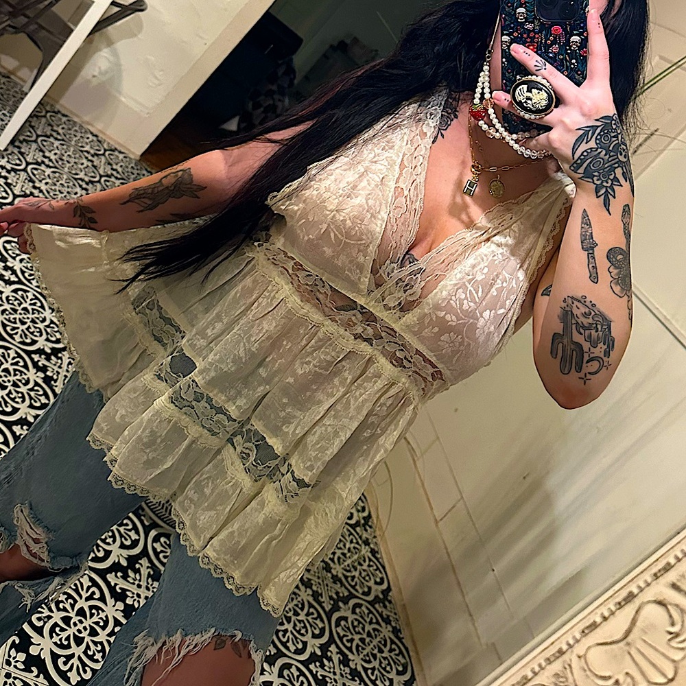 Free People lace tank